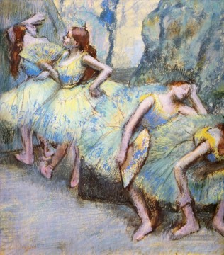 danseurs de ballet dans les ailes 1900 Edgar Degas Peinture à l'huile